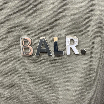 BALR. Khaki Zip-Up Hoodie Size L