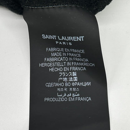YvesSaintLaurent Black Cotton Signature Logo Hoodie Size XL
