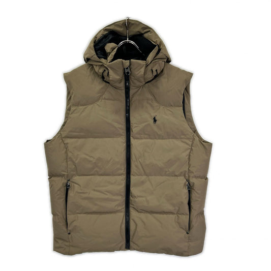 POLObyRalphLauren Tyrol Hooded Down Vest Khaki Size L