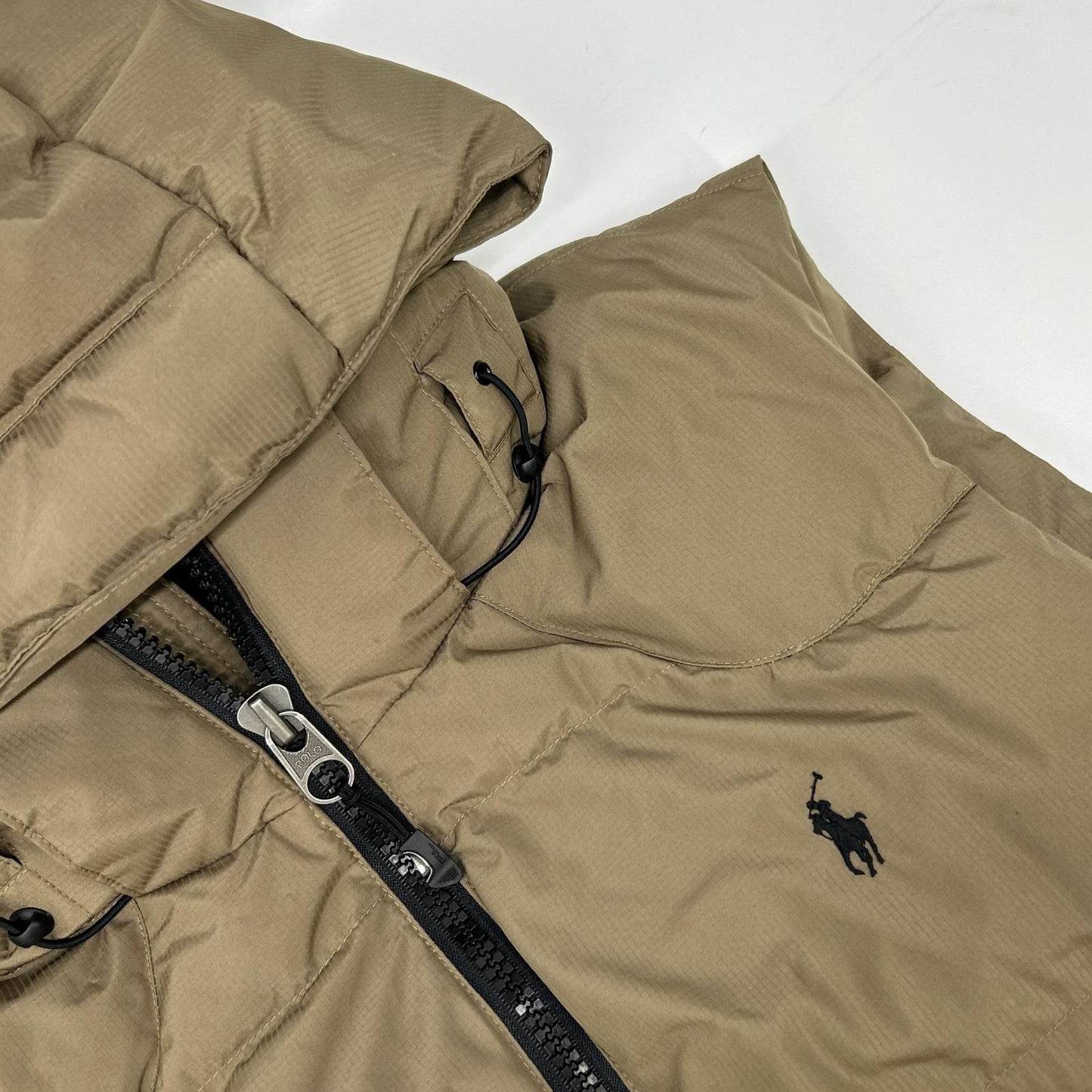 POLObyRalphLauren Tyrol Hooded Down Vest Khaki Size L