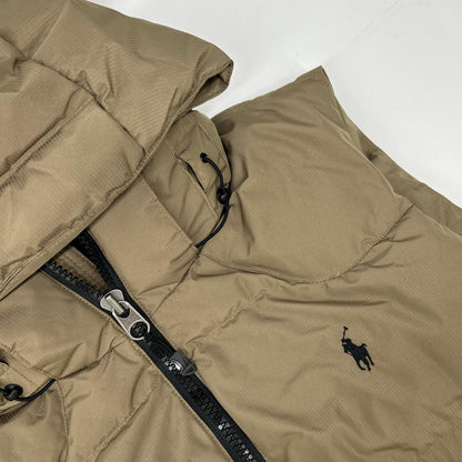 POLObyRalphLauren Tyrol Hooded Down Vest Khaki Size L