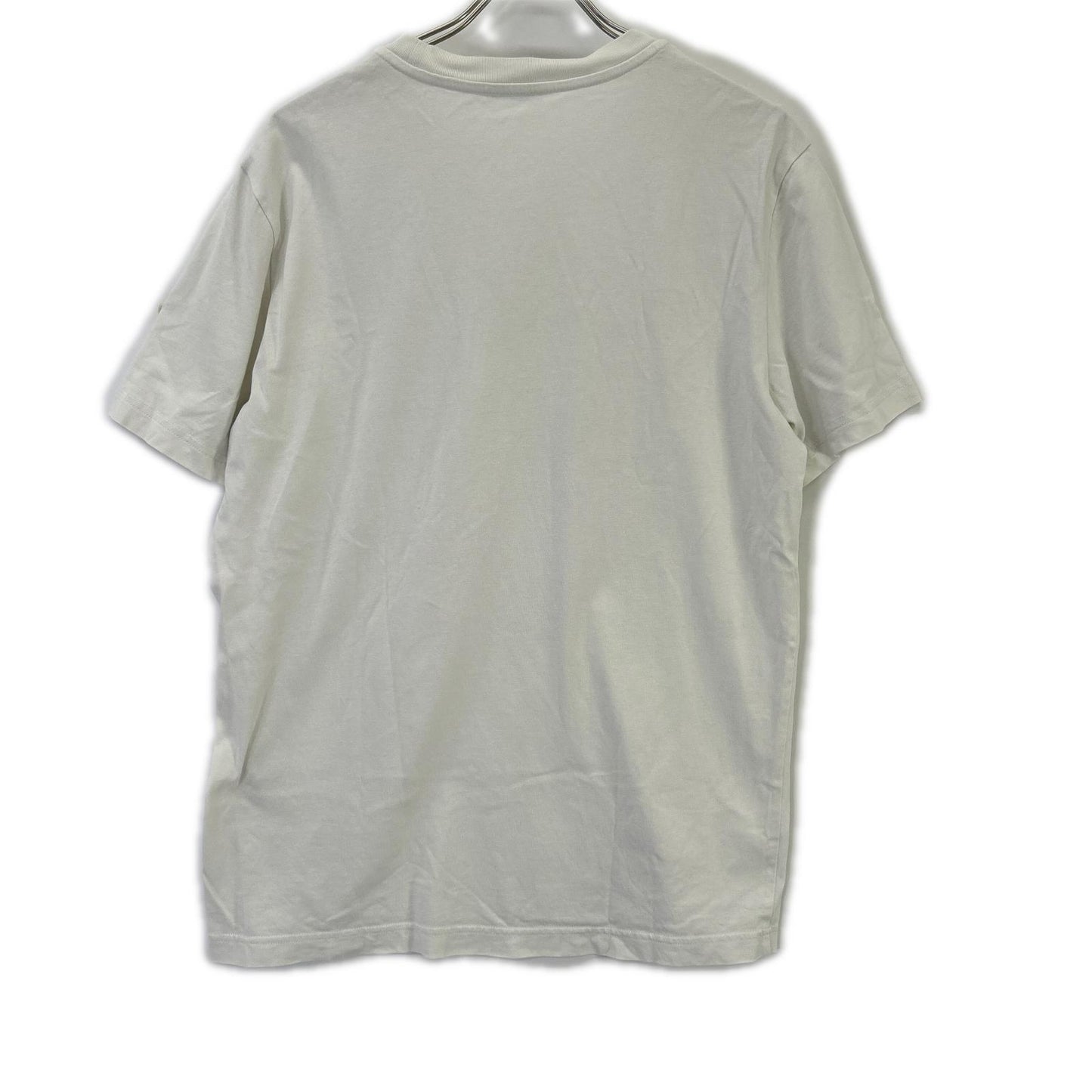 MONCLER 2023 Metallic Front Logo Cotton T-Shirt White Size L