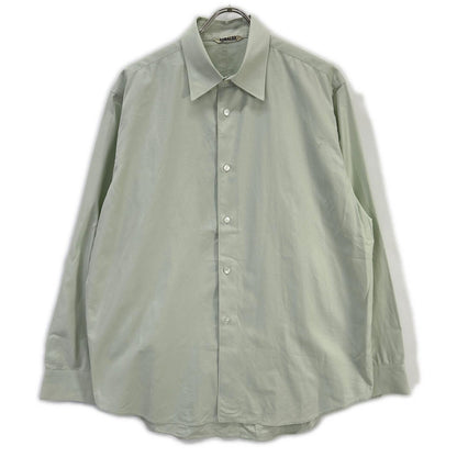AURALEE Light Green Washed Finx Twill Shirt Size 3