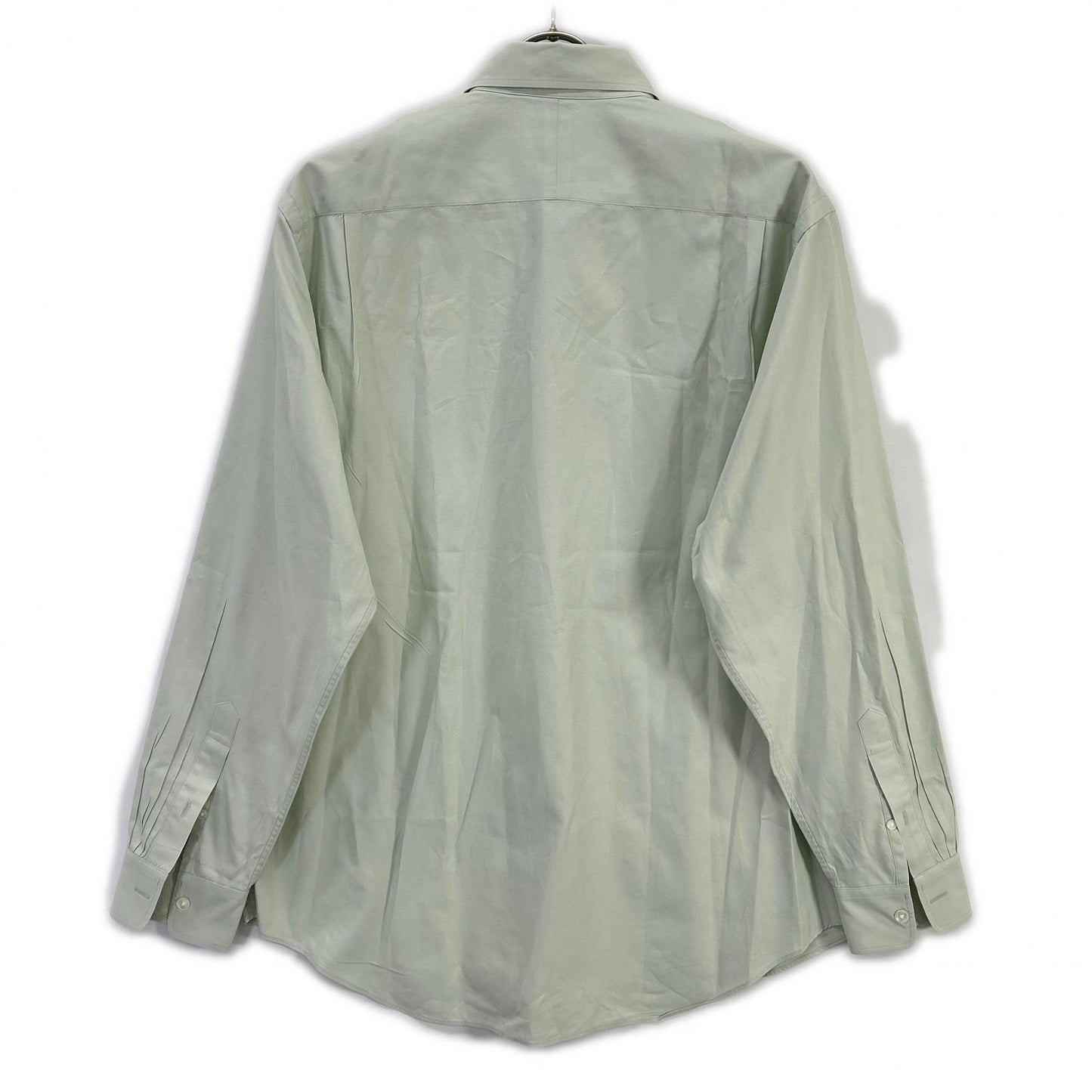 AURALEE Light Green Washed Finx Twill Shirt Size 3