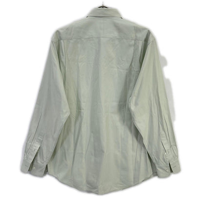 AURALEE Light Green Washed Finx Twill Shirt Size 3