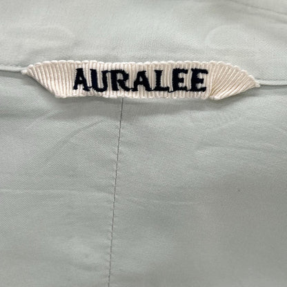 AURALEE Light Green Washed Finx Twill Shirt Size 3
