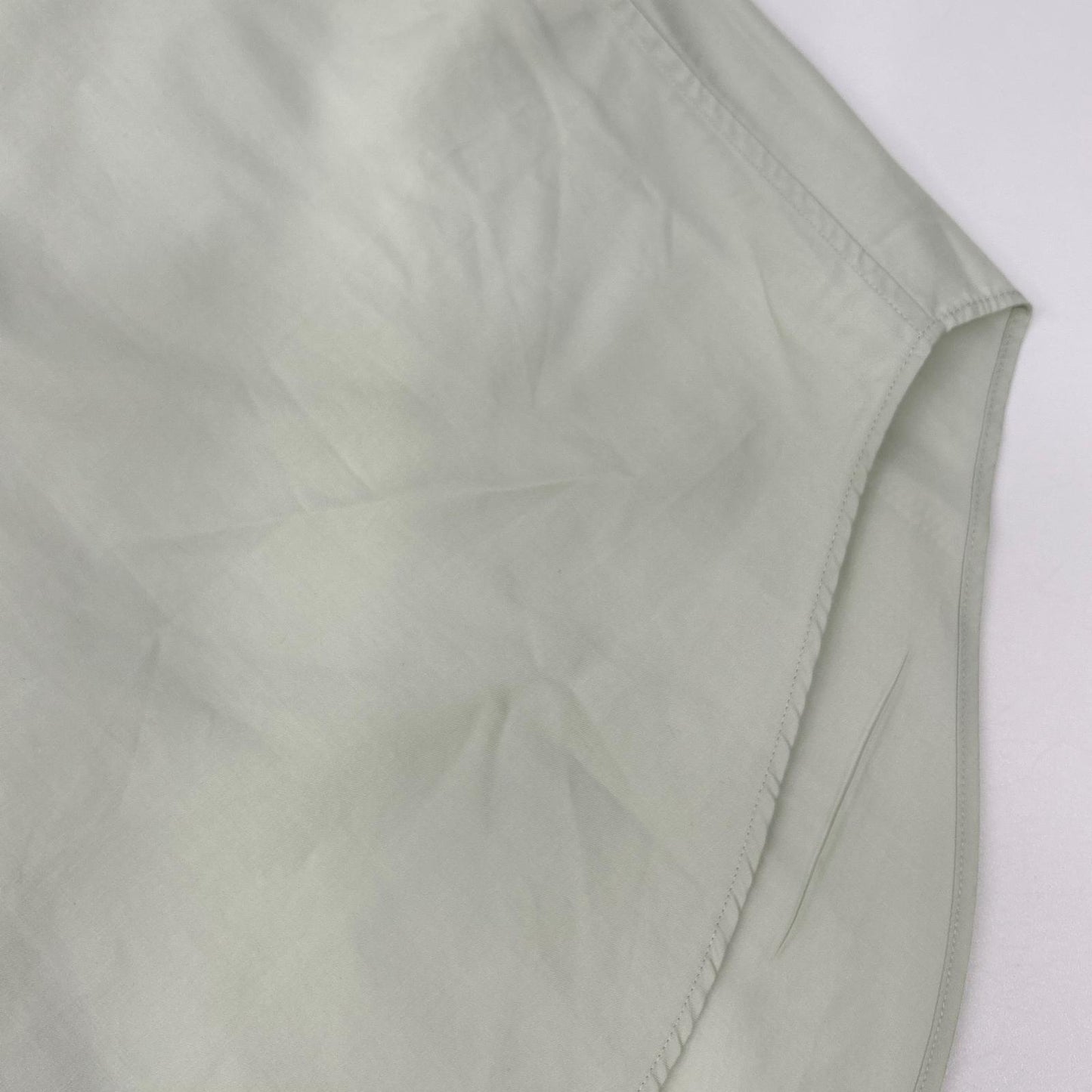 AURALEE Light Green Washed Finx Twill Shirt Size 3