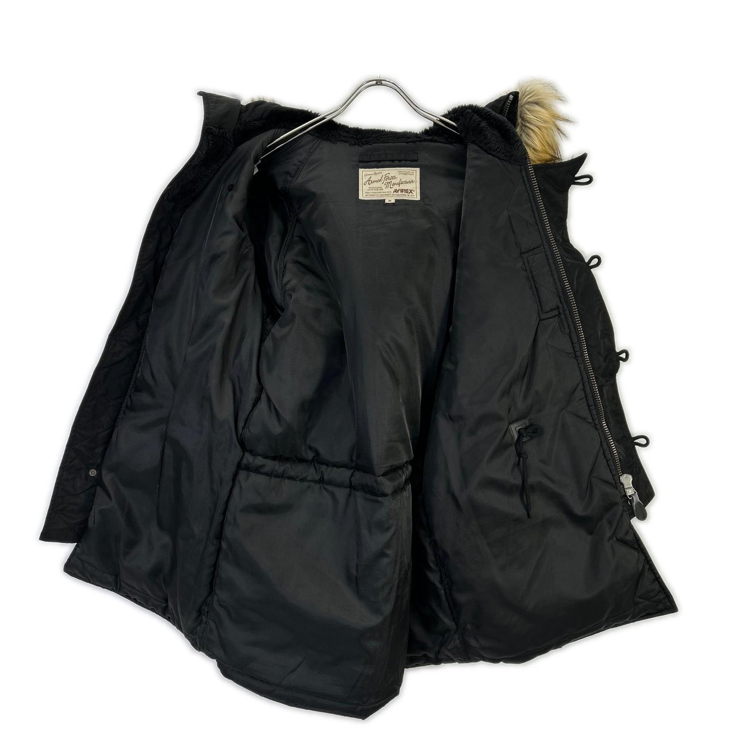 AVIREX Black N-3B Nylon Flight Jacket Size M