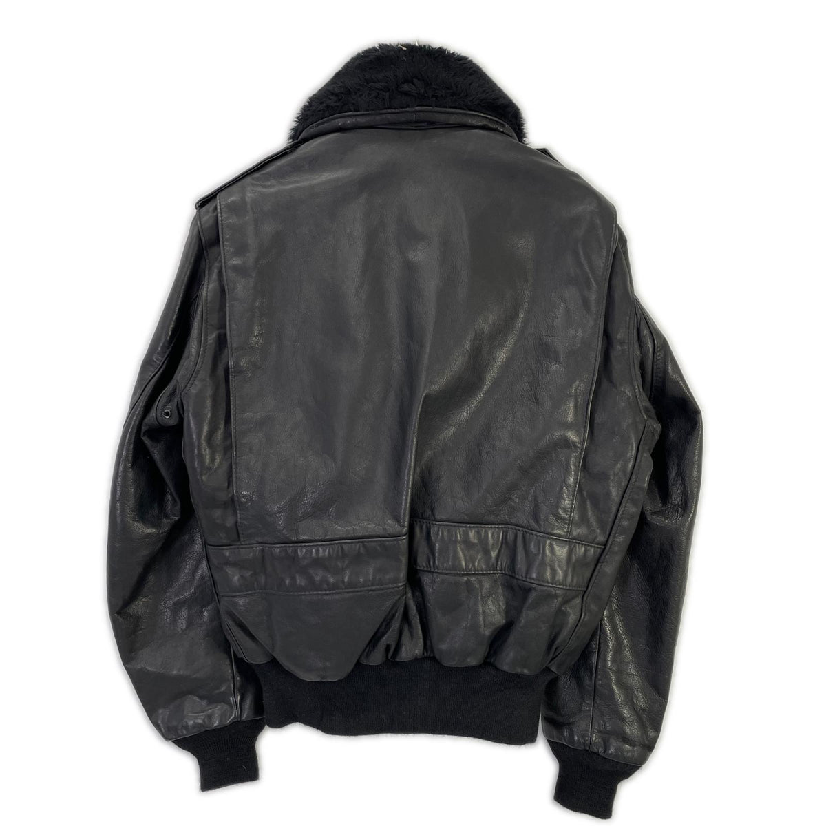 schott G-1 Leather Flight Jacket w/ Detachable Boa Size 42
