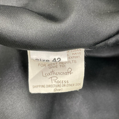 schott G-1 Leather Flight Jacket w/ Detachable Boa Size 42