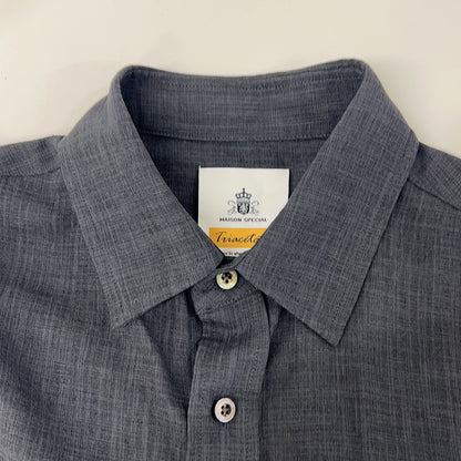 MAISON SPECIAL Gray Triacetate Prime-Over S/S Size 2