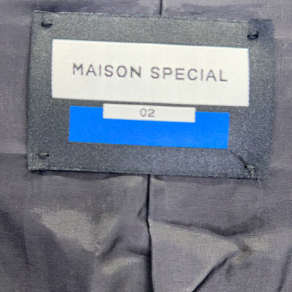 MAISON SPECIAL Black Loro Piana Breasted Blazer Size 2