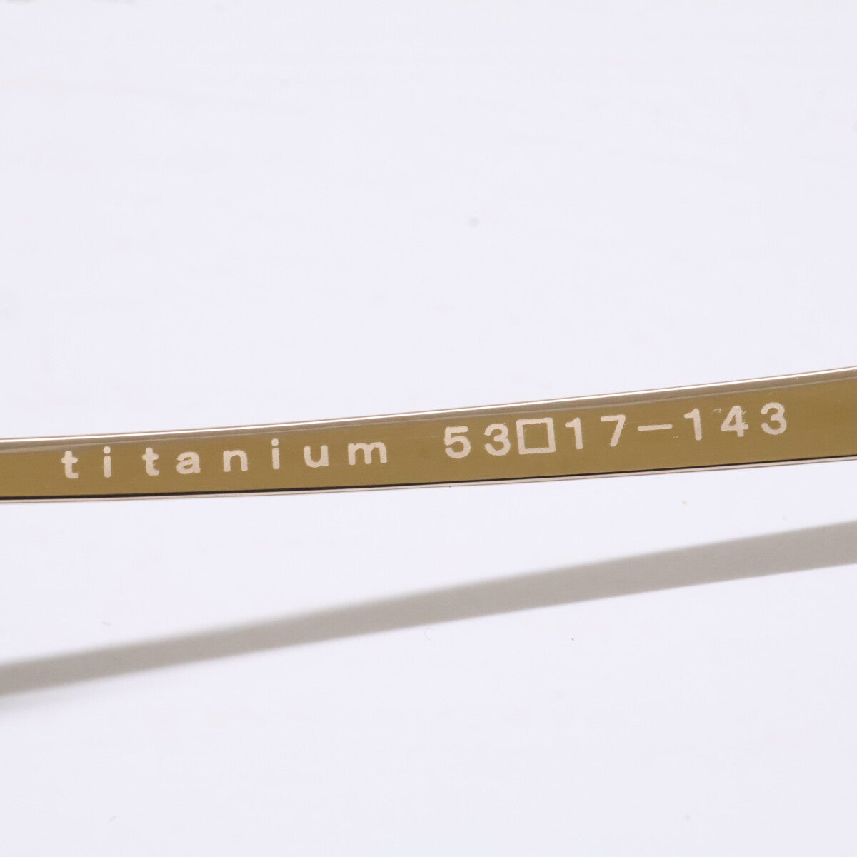SHiN Matte Gold Square Titanium Eyewear Size 53x17-143