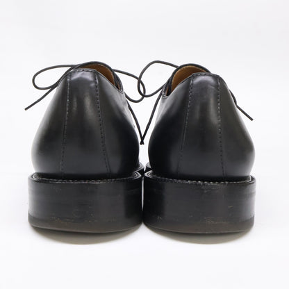 Ermenegildo Zegna Black Plain Toe Leather Shoes Size 7