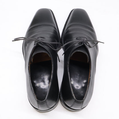 Ermenegildo Zegna Black Plain Toe Leather Shoes Size 7