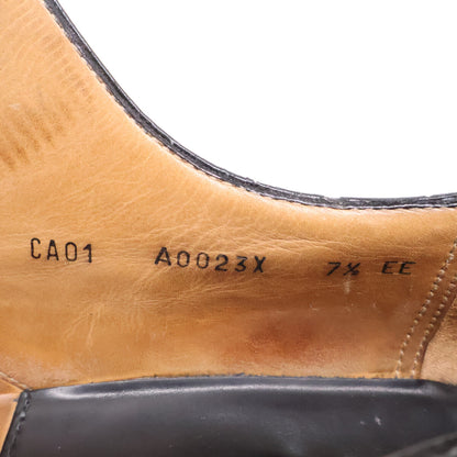 Ermenegildo Zegna Black Plain Toe Leather Shoes Size 7