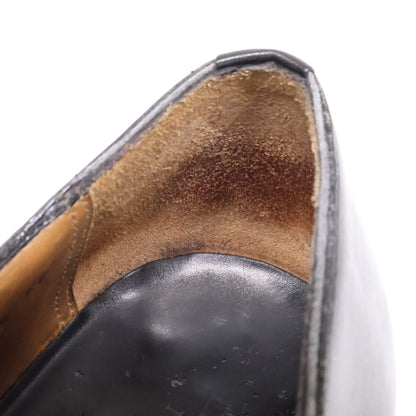 Ermenegildo Zegna Black Plain Toe Leather Shoes Size 7