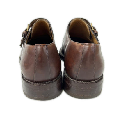 Ermenegildo Zegna Double Monk Strap Leather Brown Sneakers Size 7
