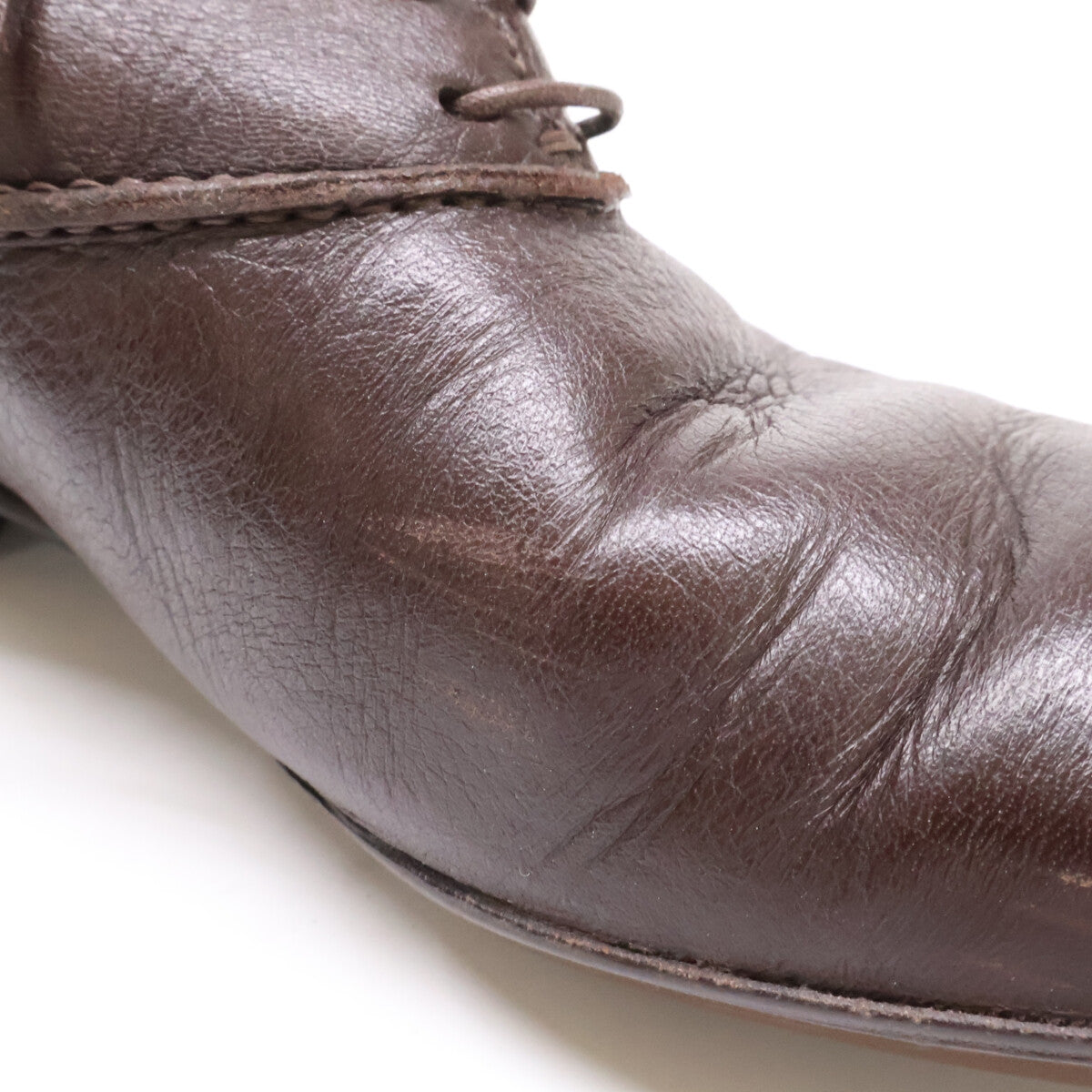 Zegna A0132X Leather Oxford Sneakers Brown Size 7EE