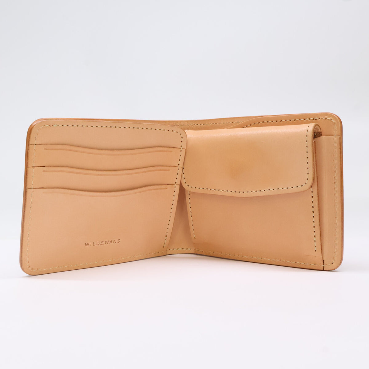 WILDSWANS GROUNDER Leather Bi-fold Wallet Natural