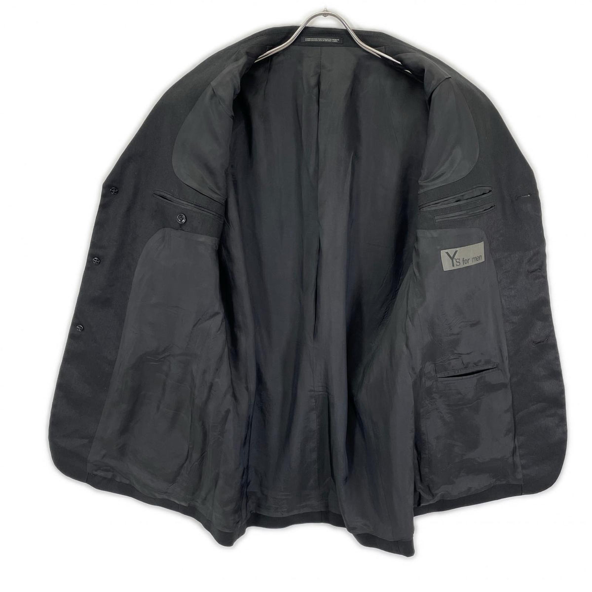 Y's for men Linen Cotton Twill 3B Jacket Black Size 3