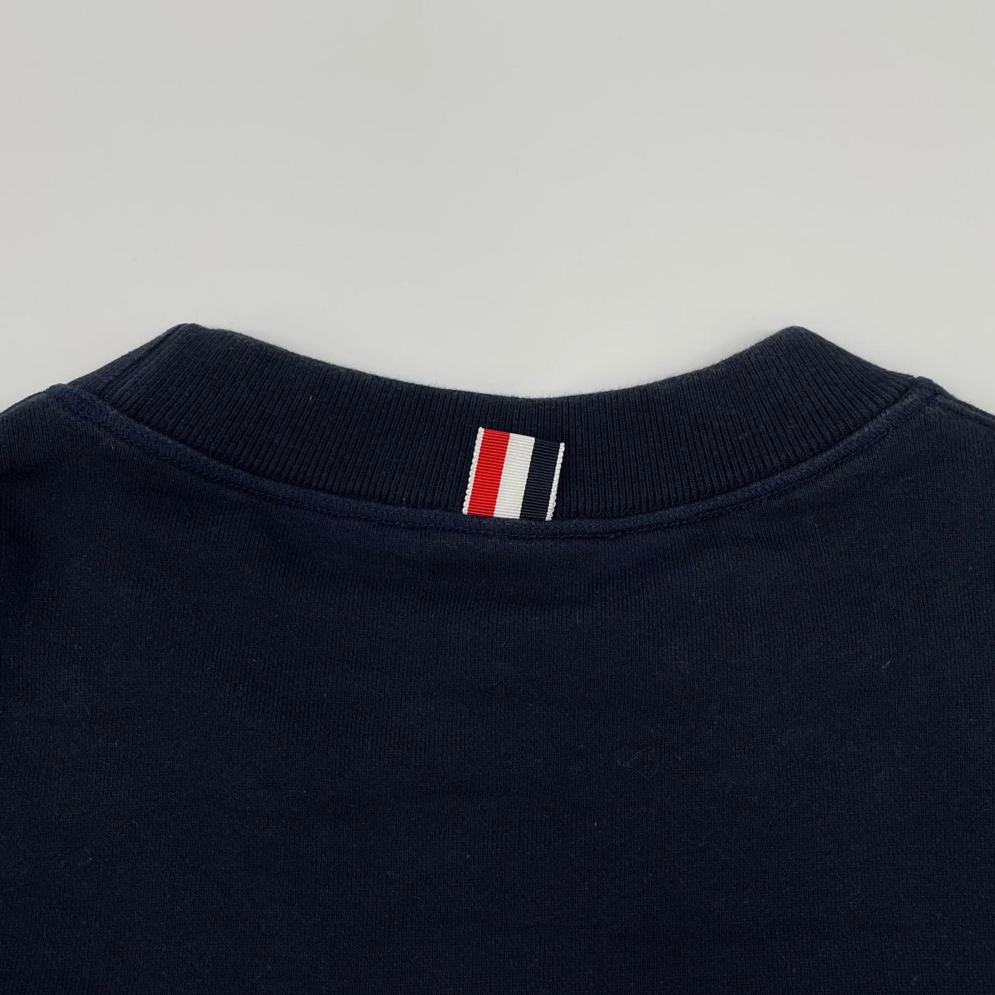 THOM BROWNE 4BAR Loopback Crewneck Sweatshirt Navy Size 1