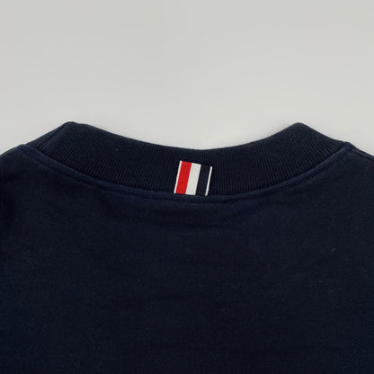 THOM BROWNE 4BAR Loopback Crewneck Sweatshirt Navy Size 1