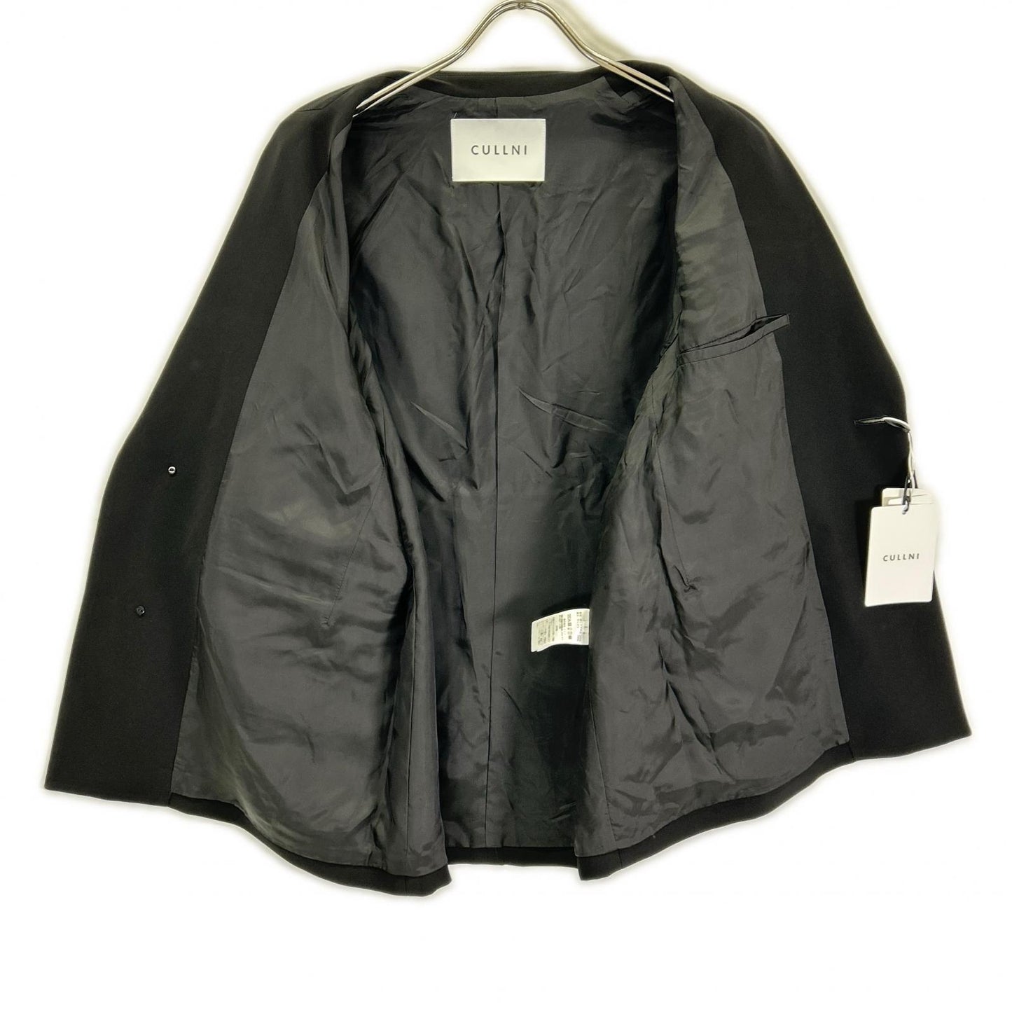 CULLNI Double Cloth Twill Zip Pocket Jacket Black Size 1