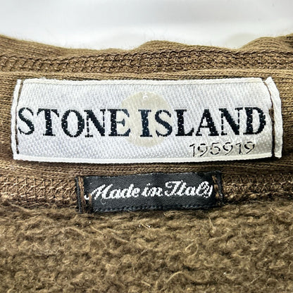 STONE ISLAND Long Sleeve Mock Neck T-Shirt Brown Size M