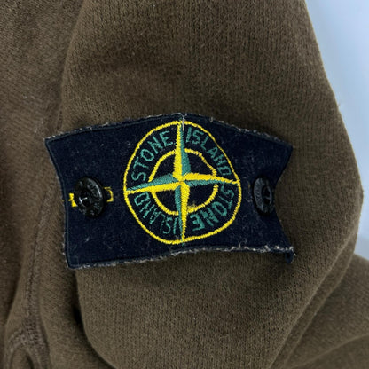 STONE ISLAND Long Sleeve Mock Neck T-Shirt Brown Size M
