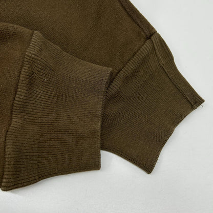 STONE ISLAND Long Sleeve Mock Neck T-Shirt Brown Size M