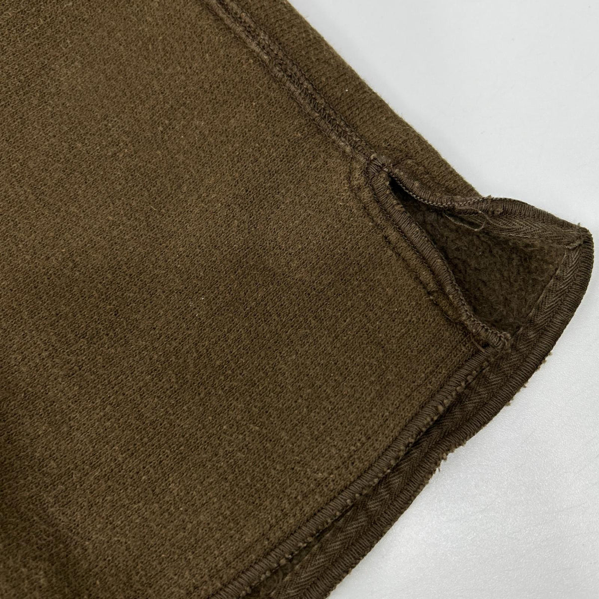 STONE ISLAND Long Sleeve Mock Neck T-Shirt Brown Size M
