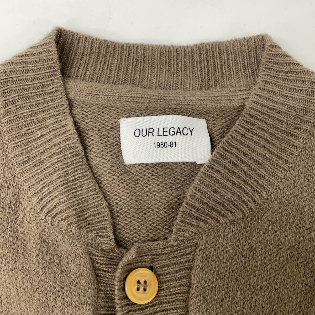 Our Legacy Lambswool Cardigan Brown Size L