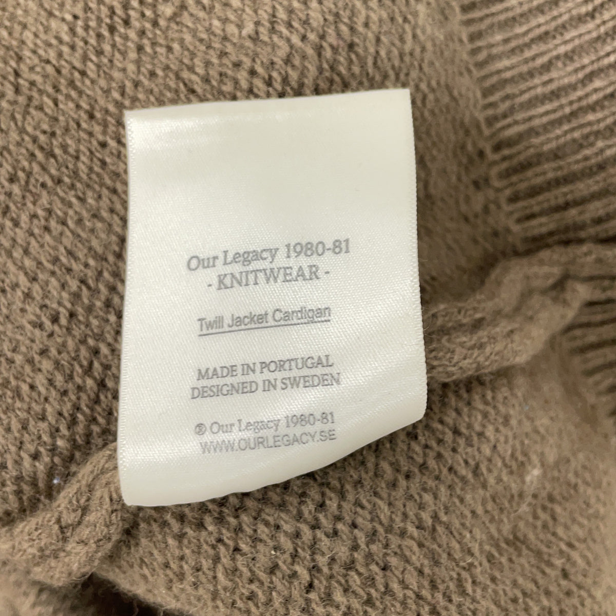 Our Legacy Lambswool Cardigan Brown Size L