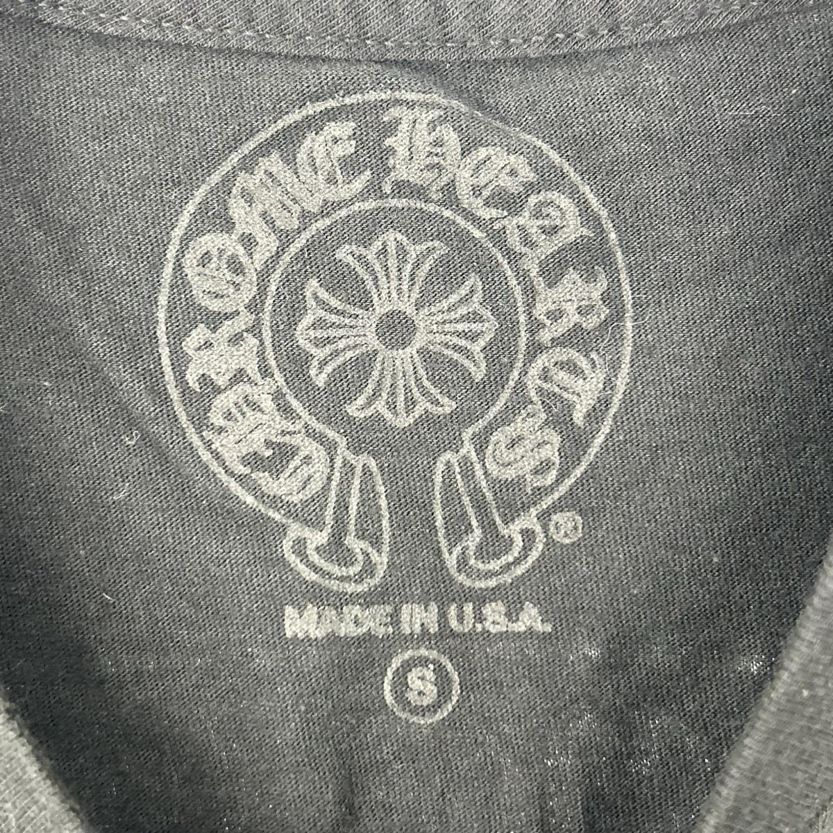 Chrome hearts Black Osaka Scroll Label Logo Tee Size S