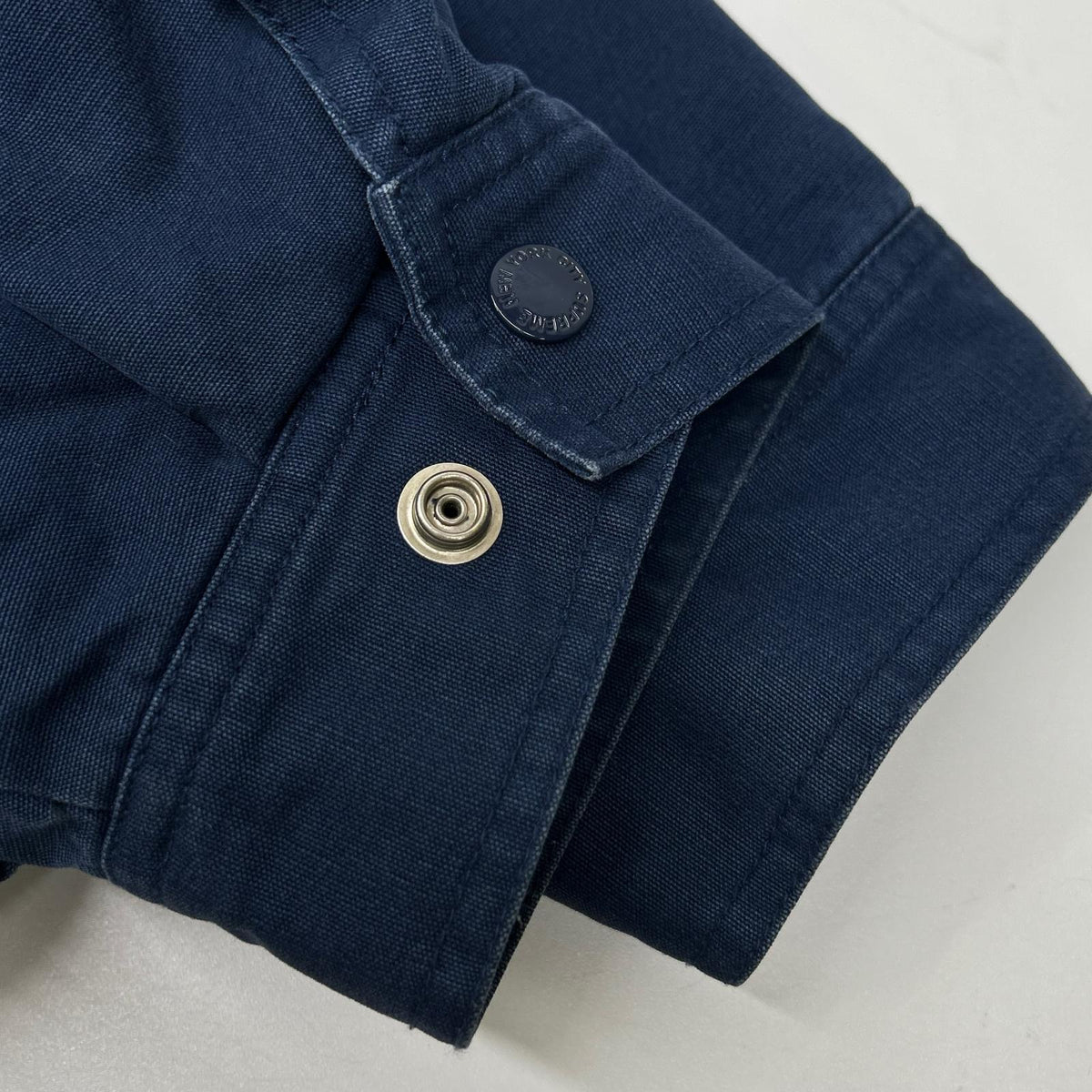 Supreme 24FW Leather Collar Utility Jacket Navy Size XL