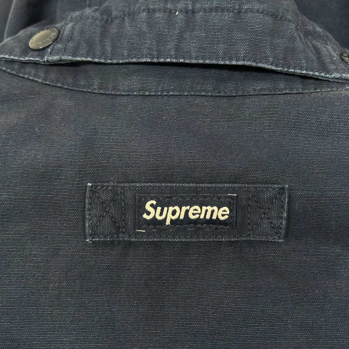 Supreme 24FW Leather Collar Utility Jacket Navy Size XL