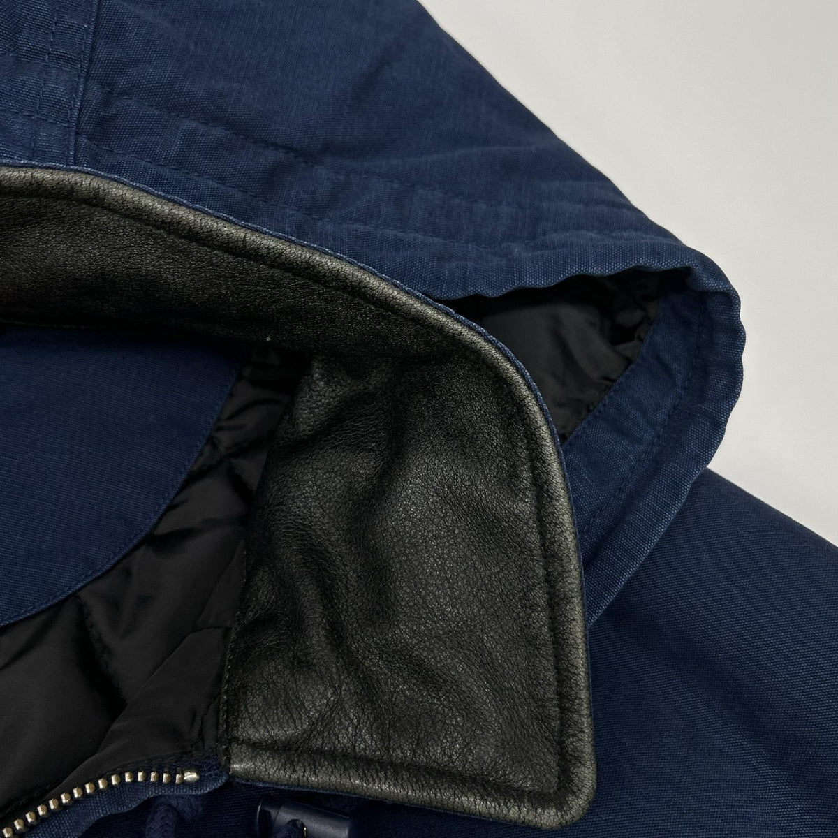 Supreme 24FW Leather Collar Utility Jacket Navy Size XL