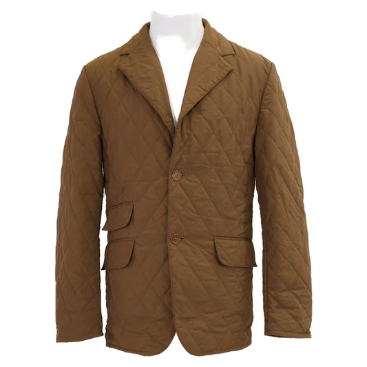 HERMES Detachable Liner Quilted Jacket Brown Size S
