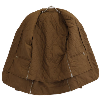 HERMES Detachable Liner Quilted Jacket Brown Size S
