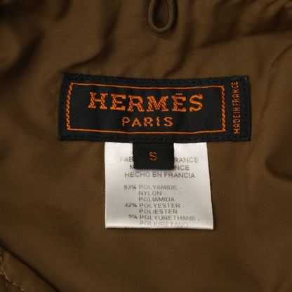HERMES Detachable Liner Quilted Jacket Brown Size S