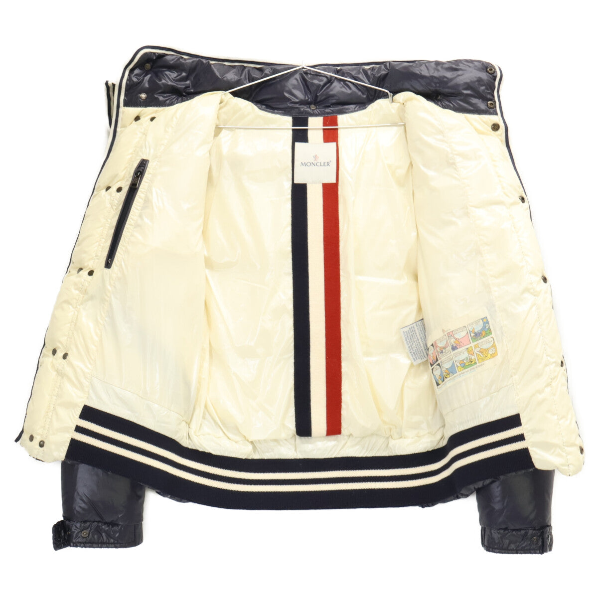 MONCLER BRANSON Navy Hooded Down Jacket Size 2