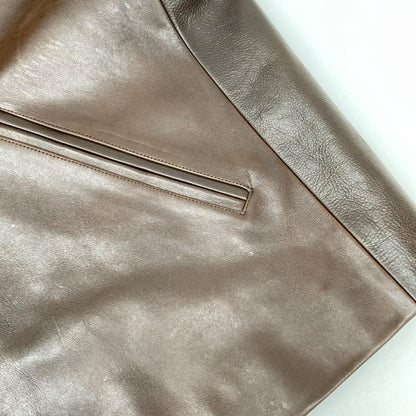 agnes b HOMME French Leather Tailored Blazer Brown Size 2