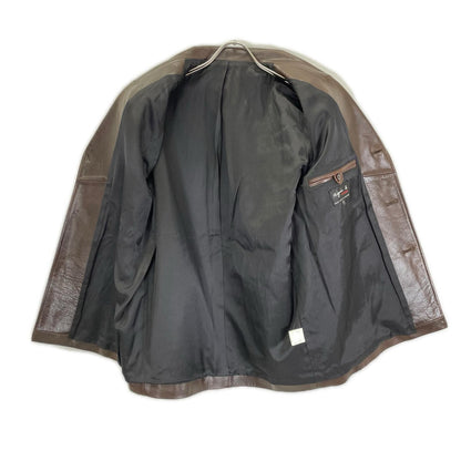 agnes b HOMME French Leather Tailored Blazer Brown Size 2