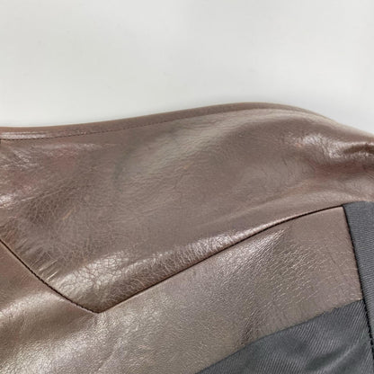 agnes b HOMME French Leather Tailored Blazer Brown Size 2