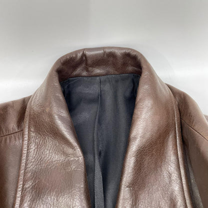 agnes b HOMME French Leather Tailored Blazer Brown Size 2