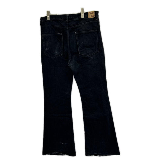 KAPITAL EK-1373 Bootcut Denim Black Boots Size 36