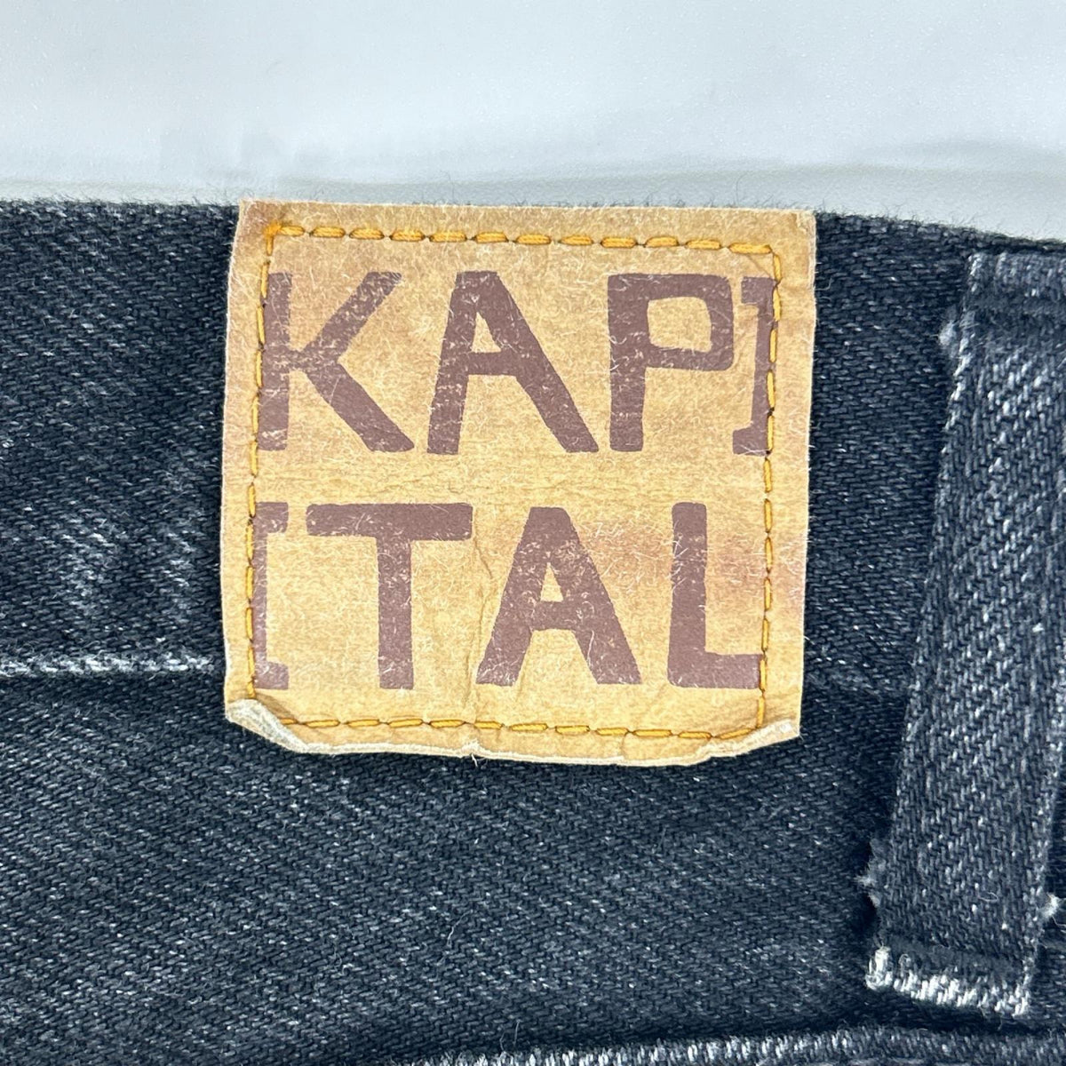 KAPITAL EK-1373 Bootcut Denim Black Boots Size 36