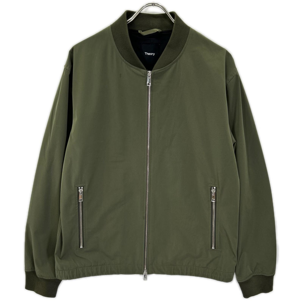 Theory Khaki CITY BOMBER LD Polyester Blouson Jacket Size M