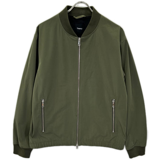 Theory Khaki CITY BOMBER LD Polyester Blouson Jacket Size M